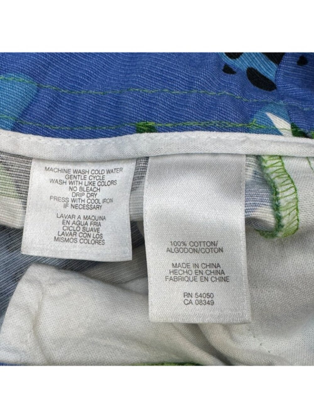 Jones New York Sport Skirt Womens Size 12P Multicolor Floral Corduroy Buttons - Picture 7 of 11